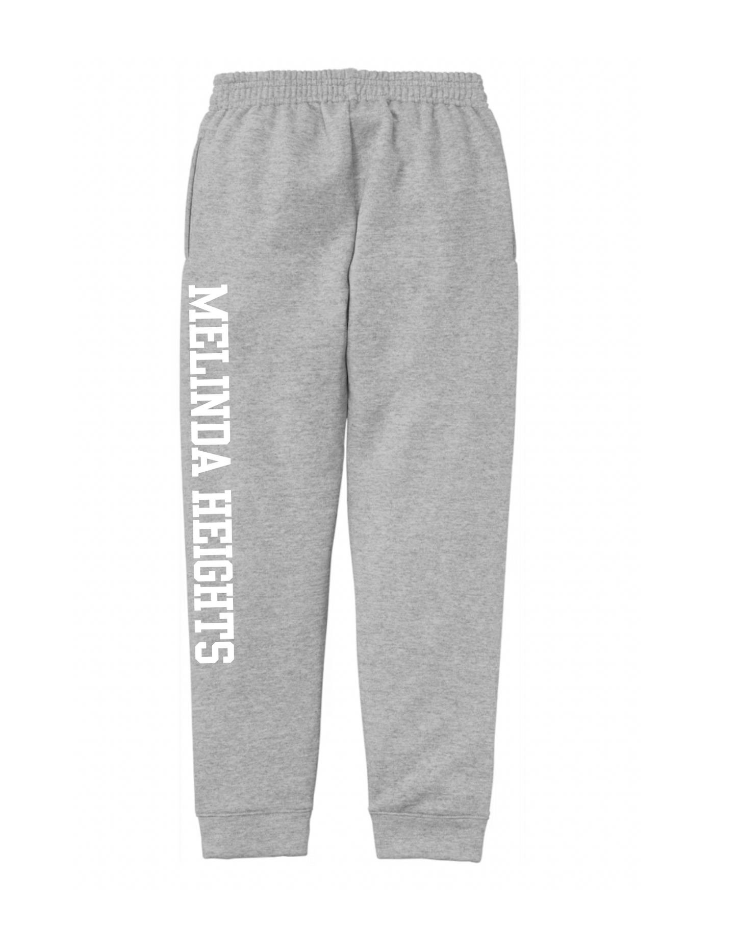 Melinda Heights Sweatpants | White Text Design | YOUTH Unisex Sizing