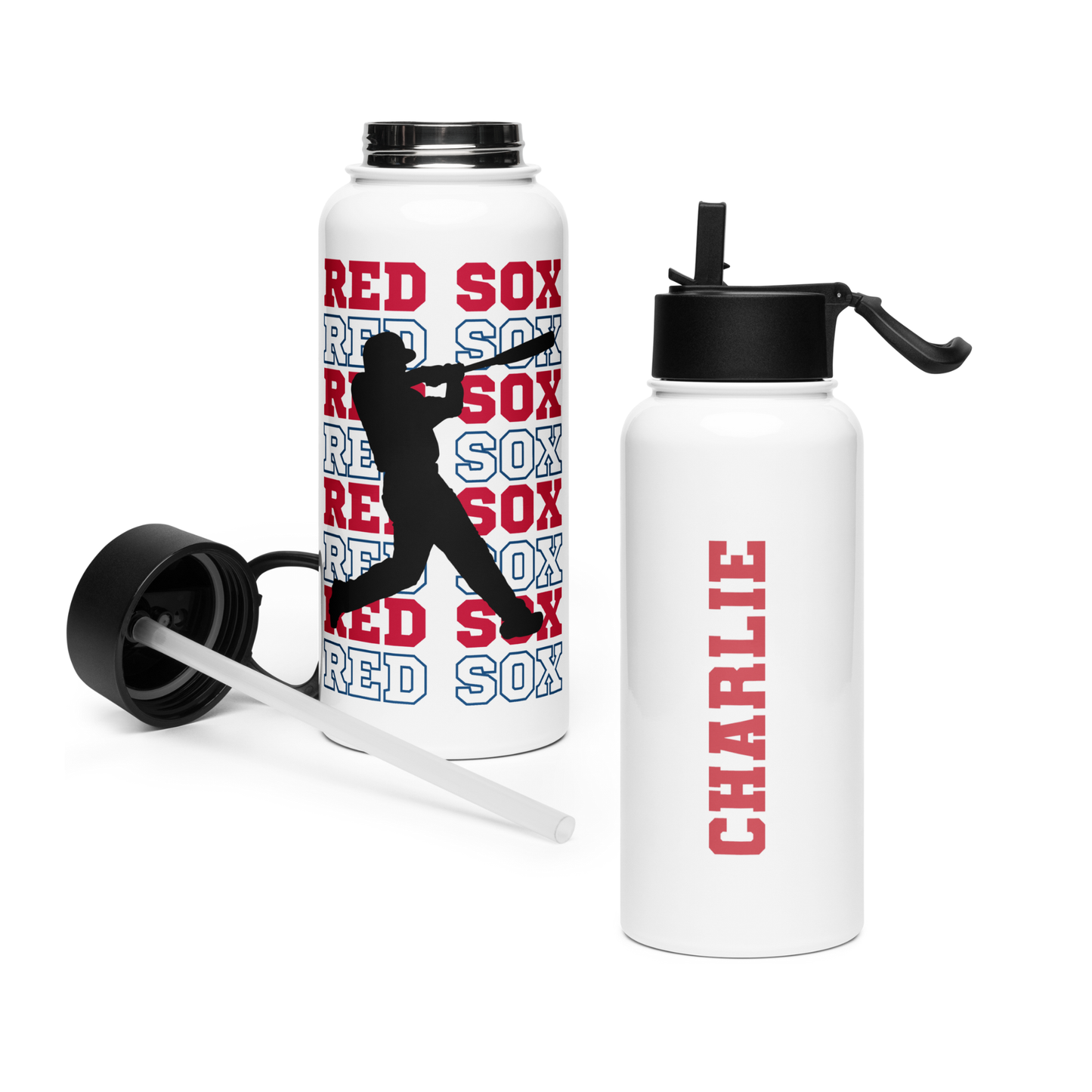 Red Sox Water Bottle | Custom Name