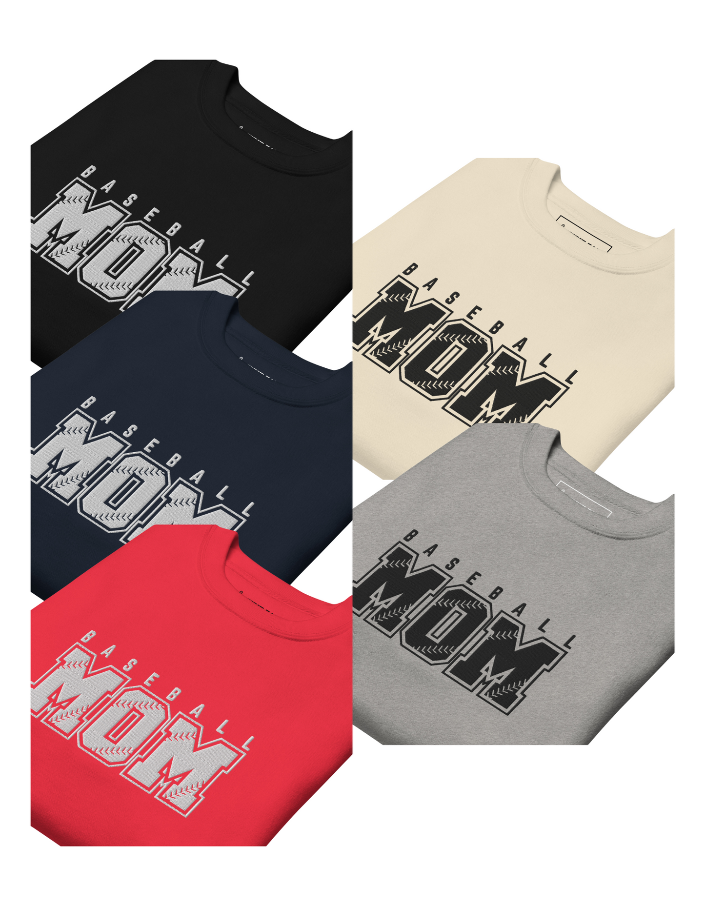 Baseball Mom | Embroidered Crewneck | Custom Player Name