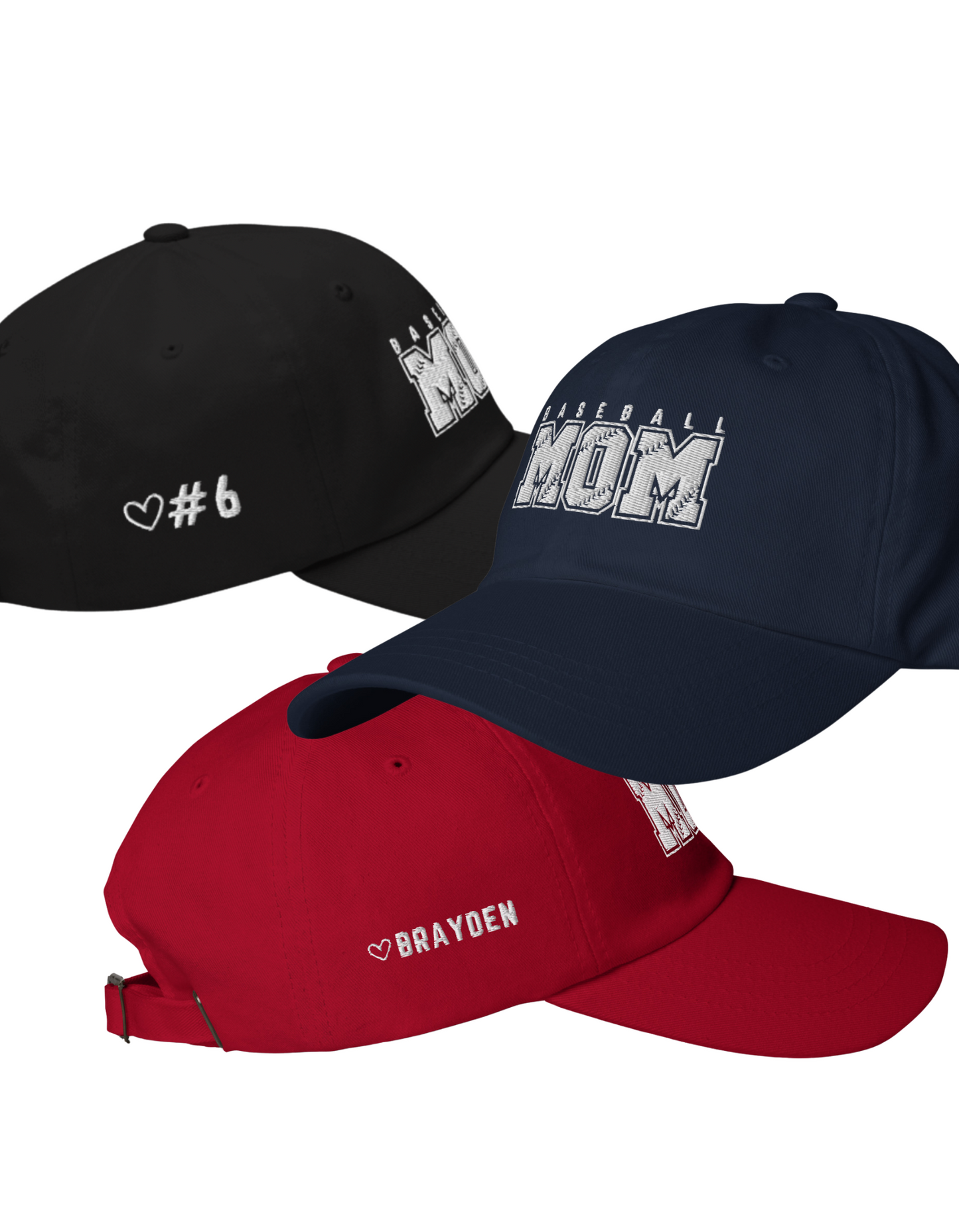 Baseball Mom | Embroidered Hat | Custom Player Name or Number