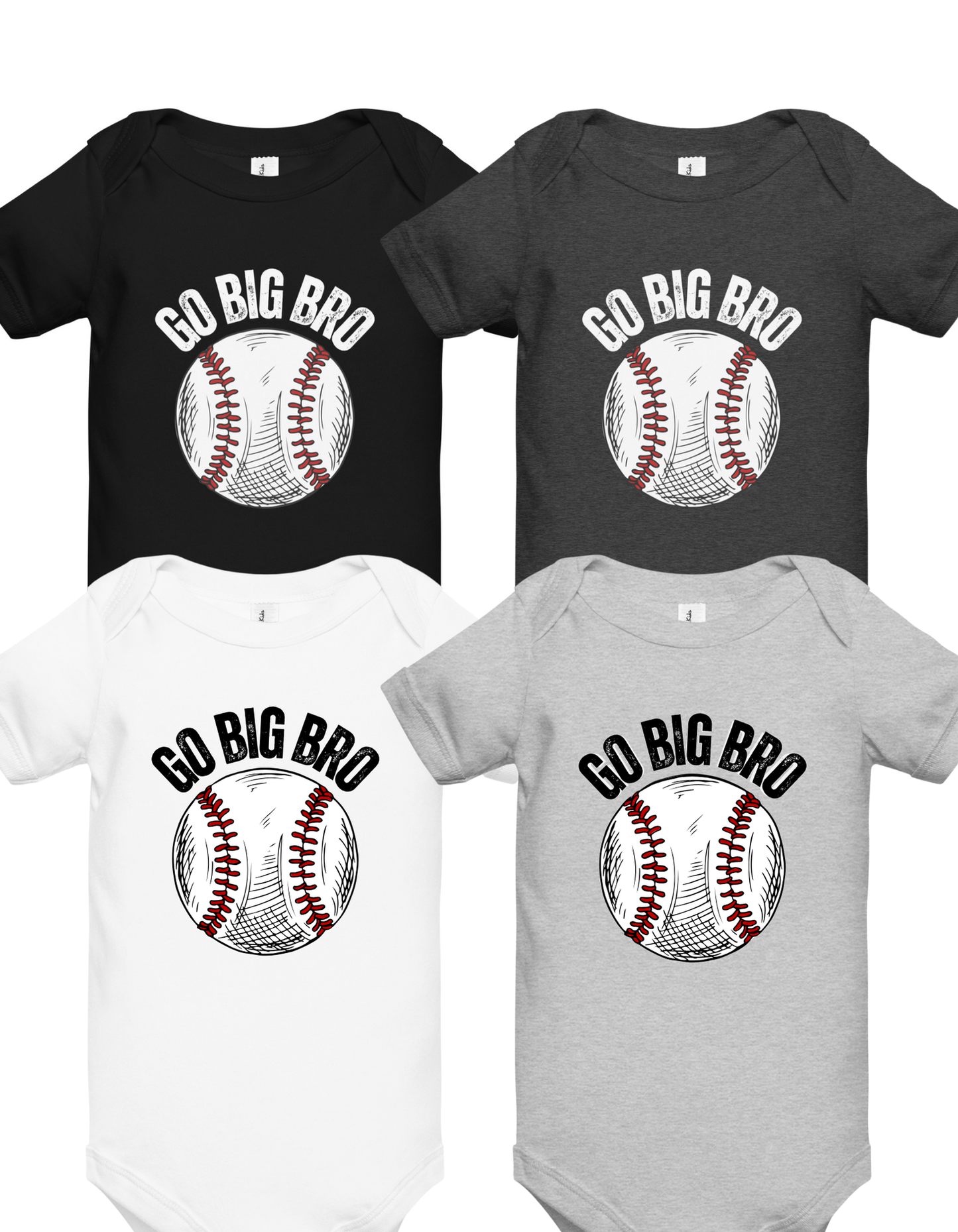 Go Big Bro | Baseball Onesie