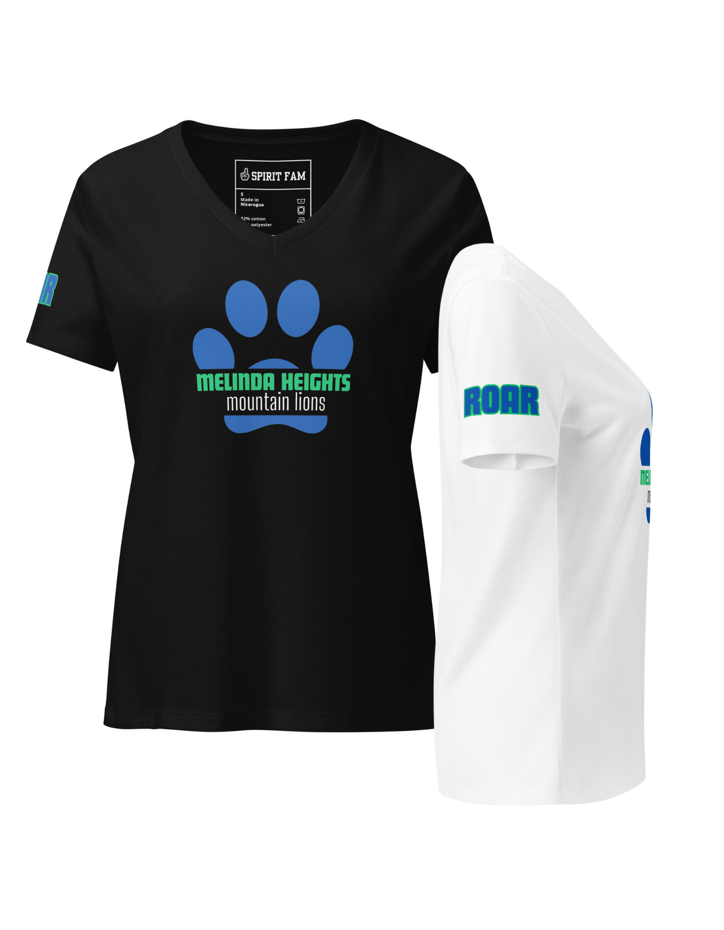 Melinda Heights Women’s V-Neck Tee | ROAR Sleeve | WOMEN'S Sizing