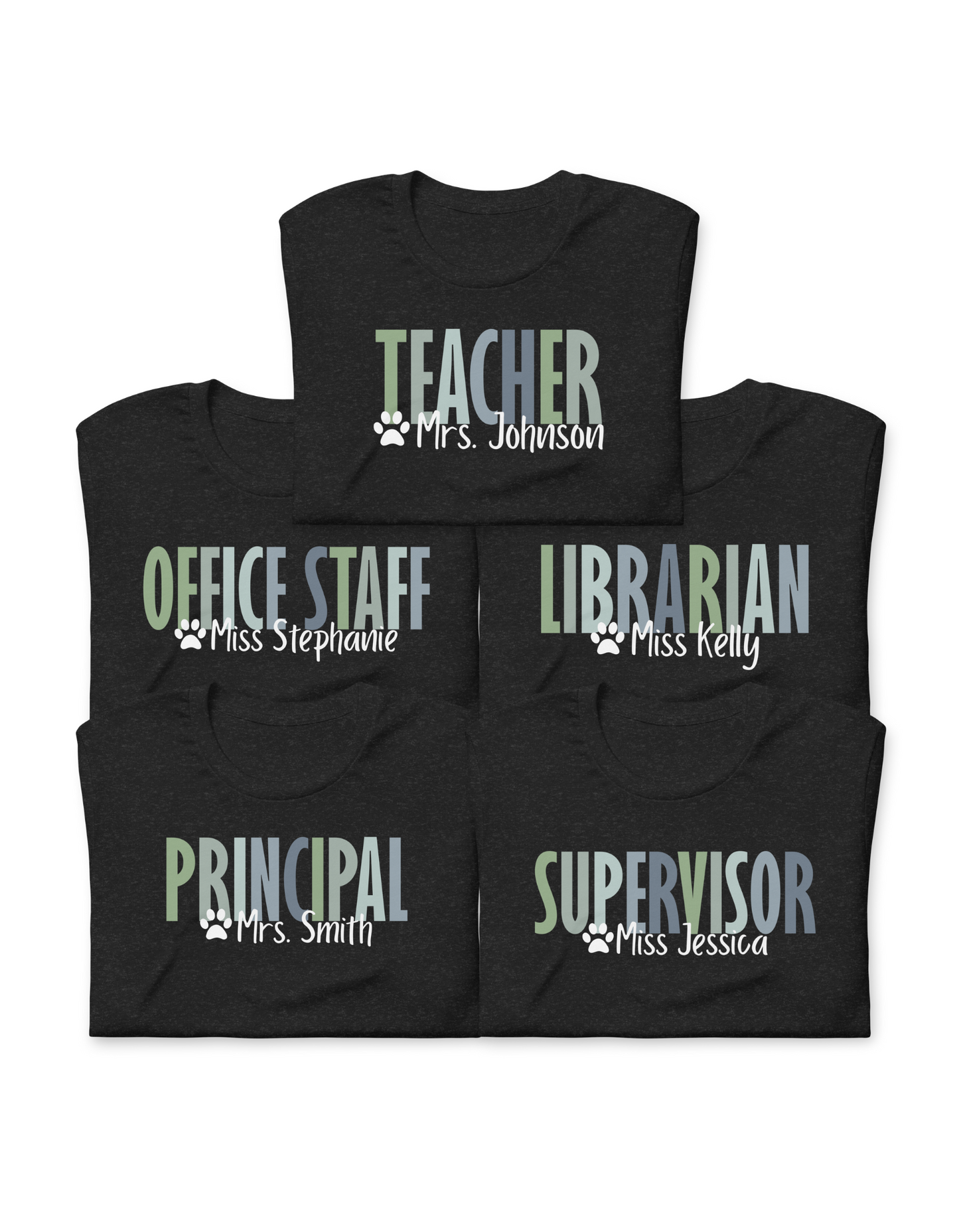 Melinda Heights Staff Shirts | Customizable Title and Name | ADULT Unisex Sizing