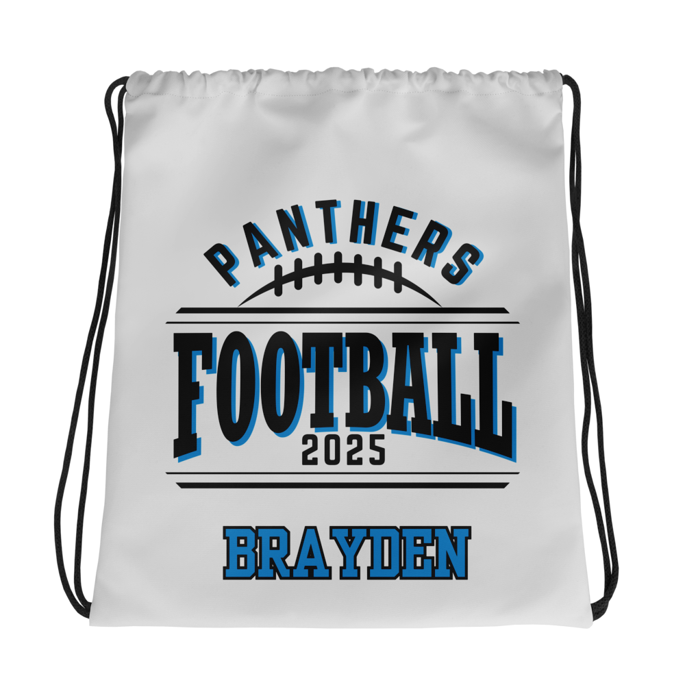Panthers Flag Football Drawstring Bag | Custom Name
