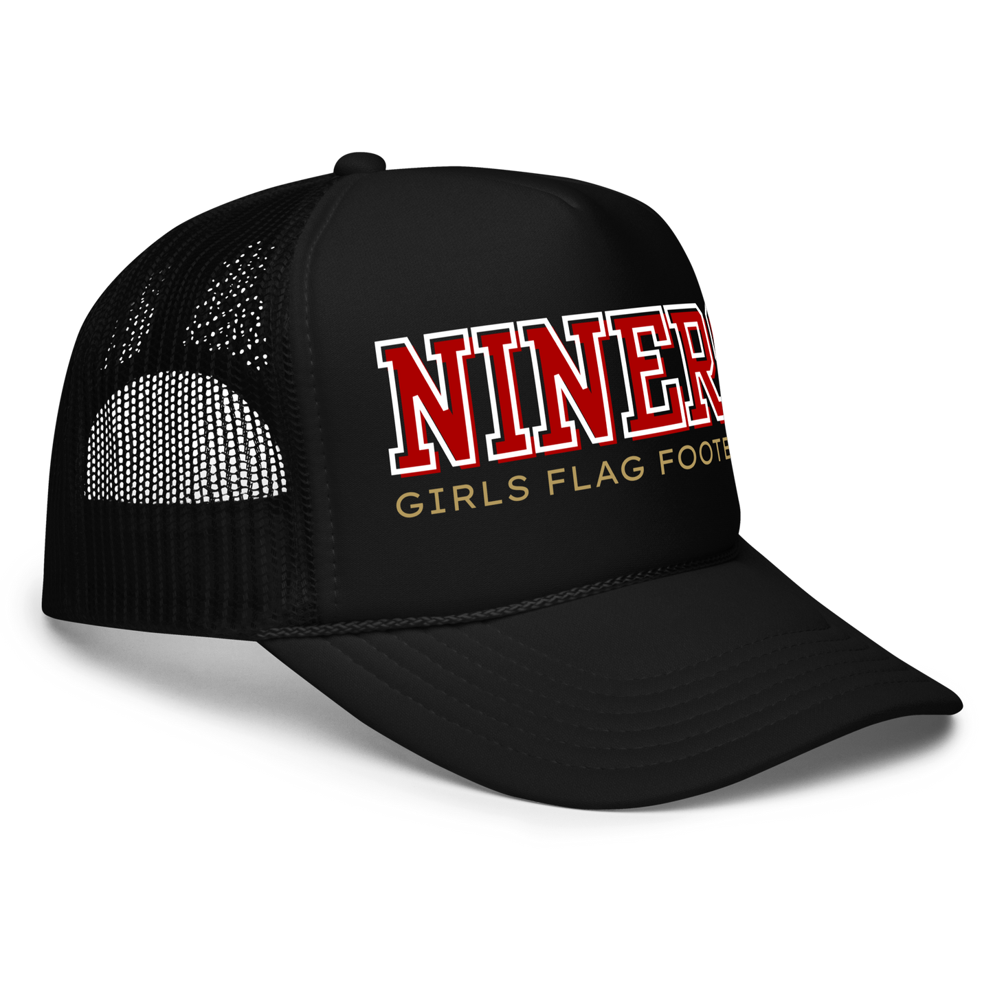 Niners Girls Flag Football Foam Trucker Hat