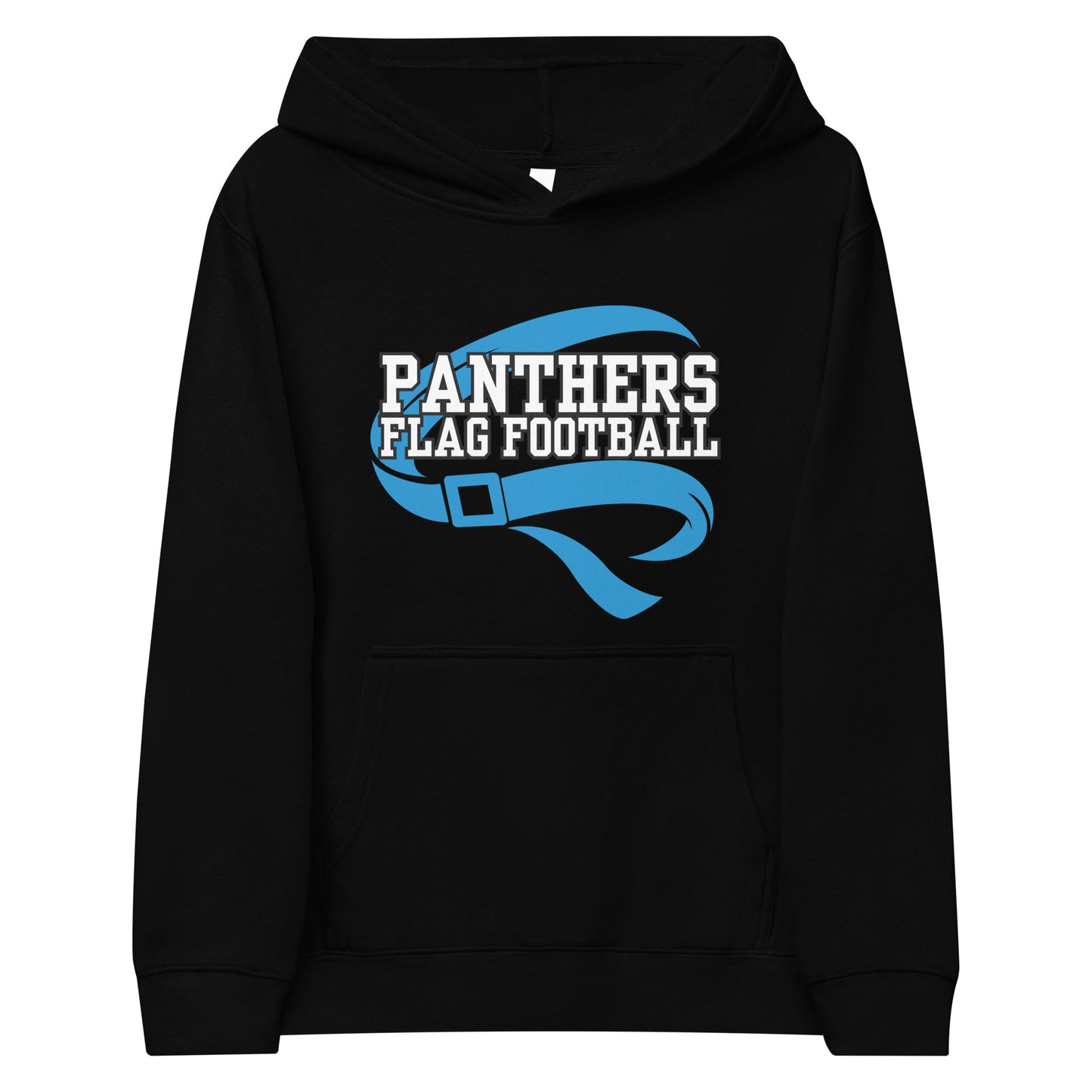 Panthers Flag Football Hoodie| Flag Belt Front Design | YOUTH Unisex Sizing