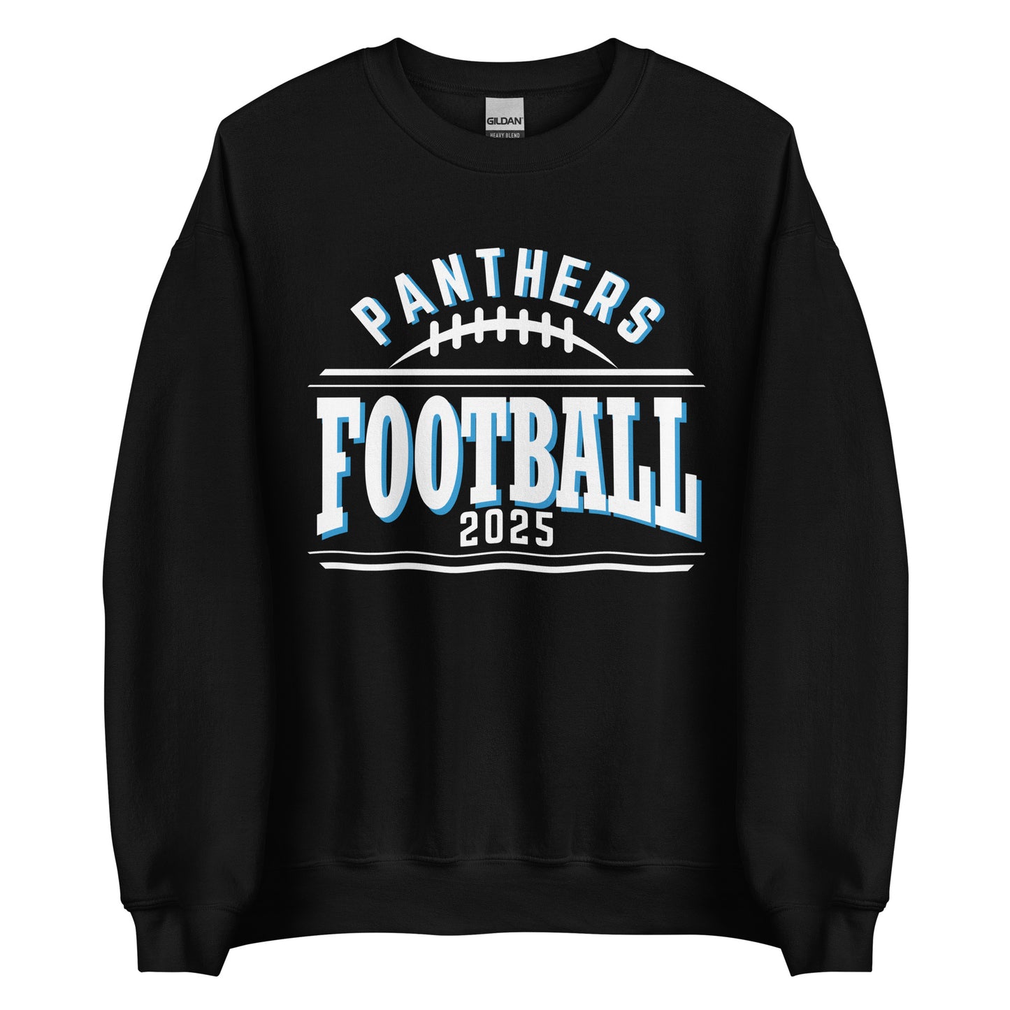 Panthers Flag Football Crewneck Sweatshirt | Bold Text Front Design | ADULT Unisex Sizing
