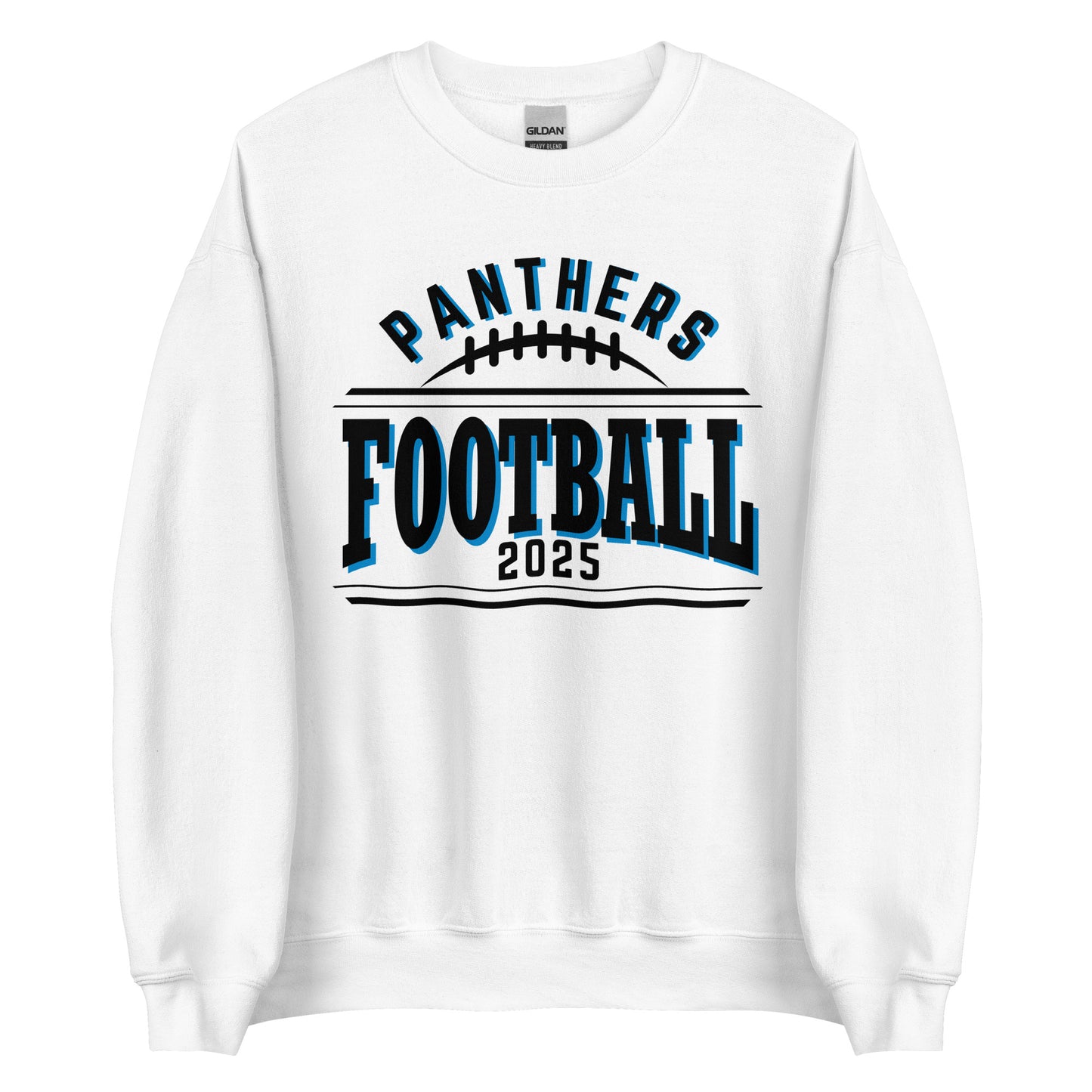 Panthers Flag Football Crewneck Sweatshirt | Bold Text Front Design | ADULT Unisex Sizing