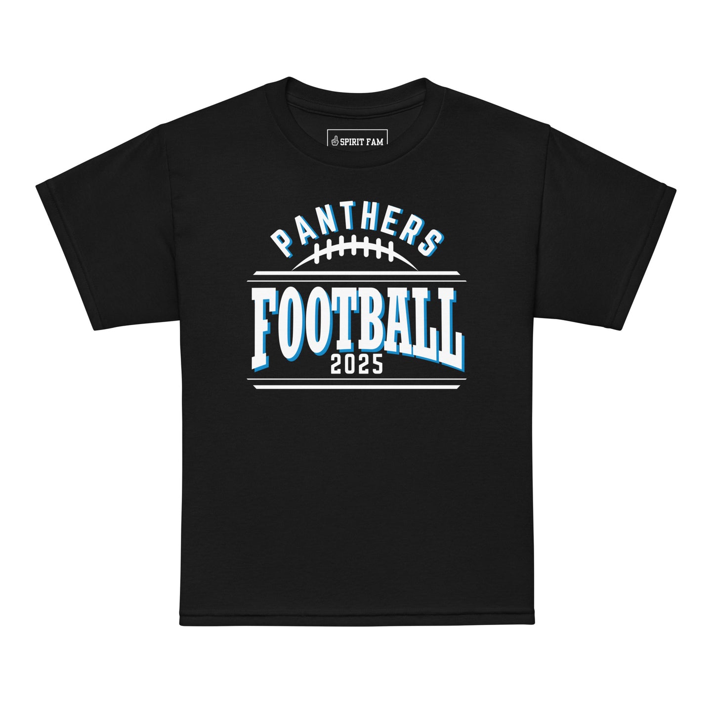 Panthers Flag Football Shirt | Bold Text Front Design | Custom Name Back | YOUTH Unisex Sizing