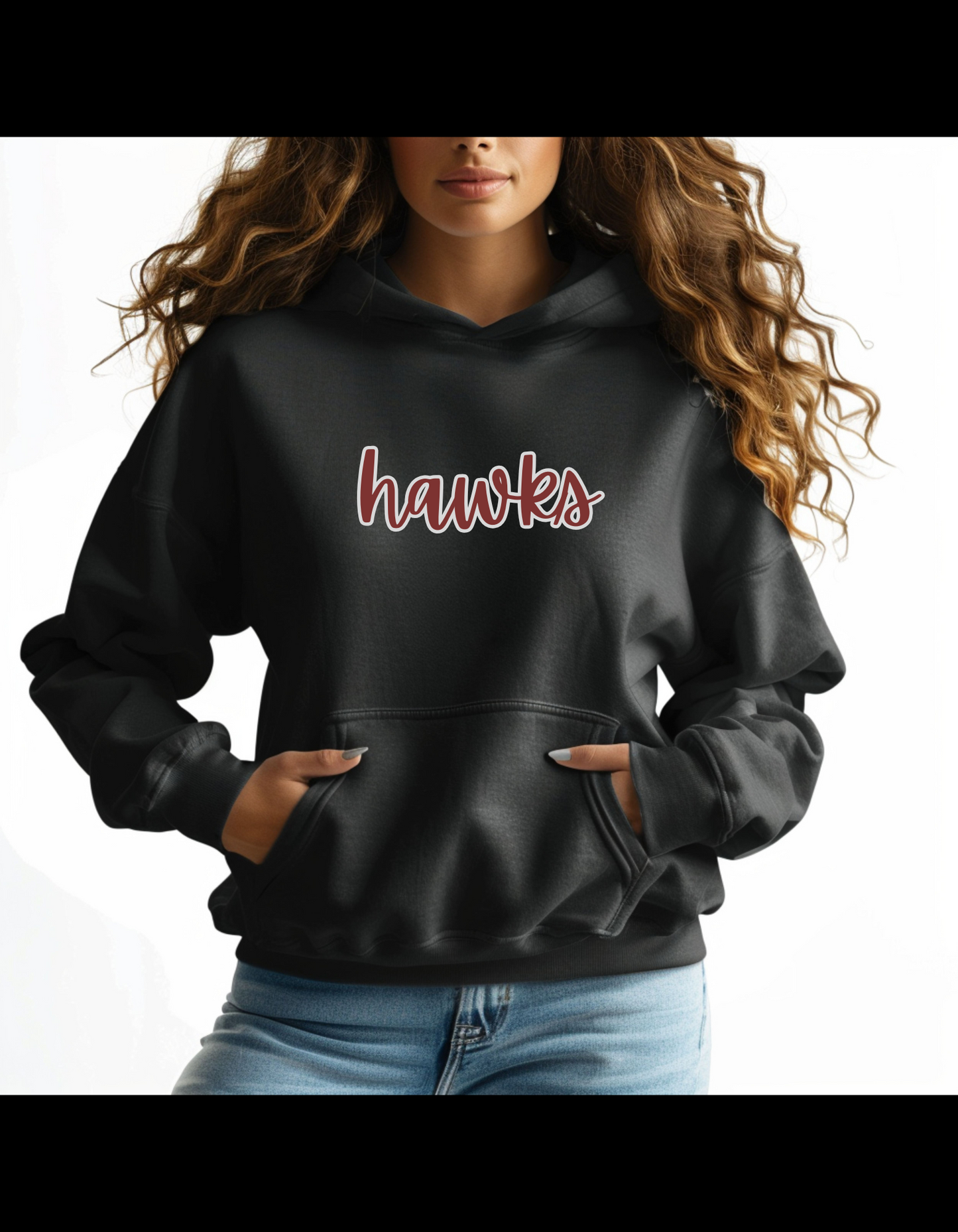 Mascot Hoodie | Custom Script Mascot Name with Team Colors | Adult Unisex Sizing