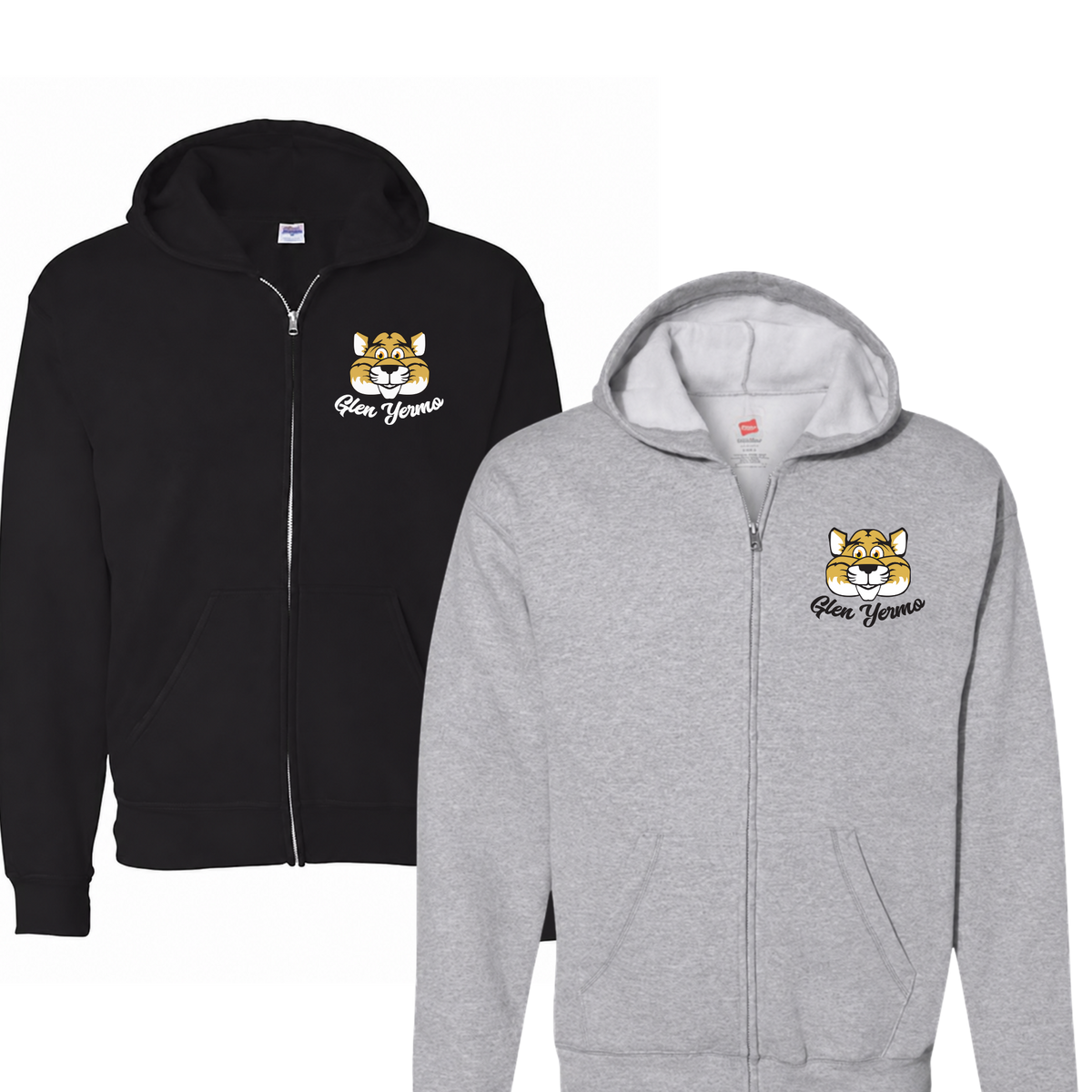 Glen Yermo Full Zip Hoodie | Mountain Lion Logo | Unisex Sizing