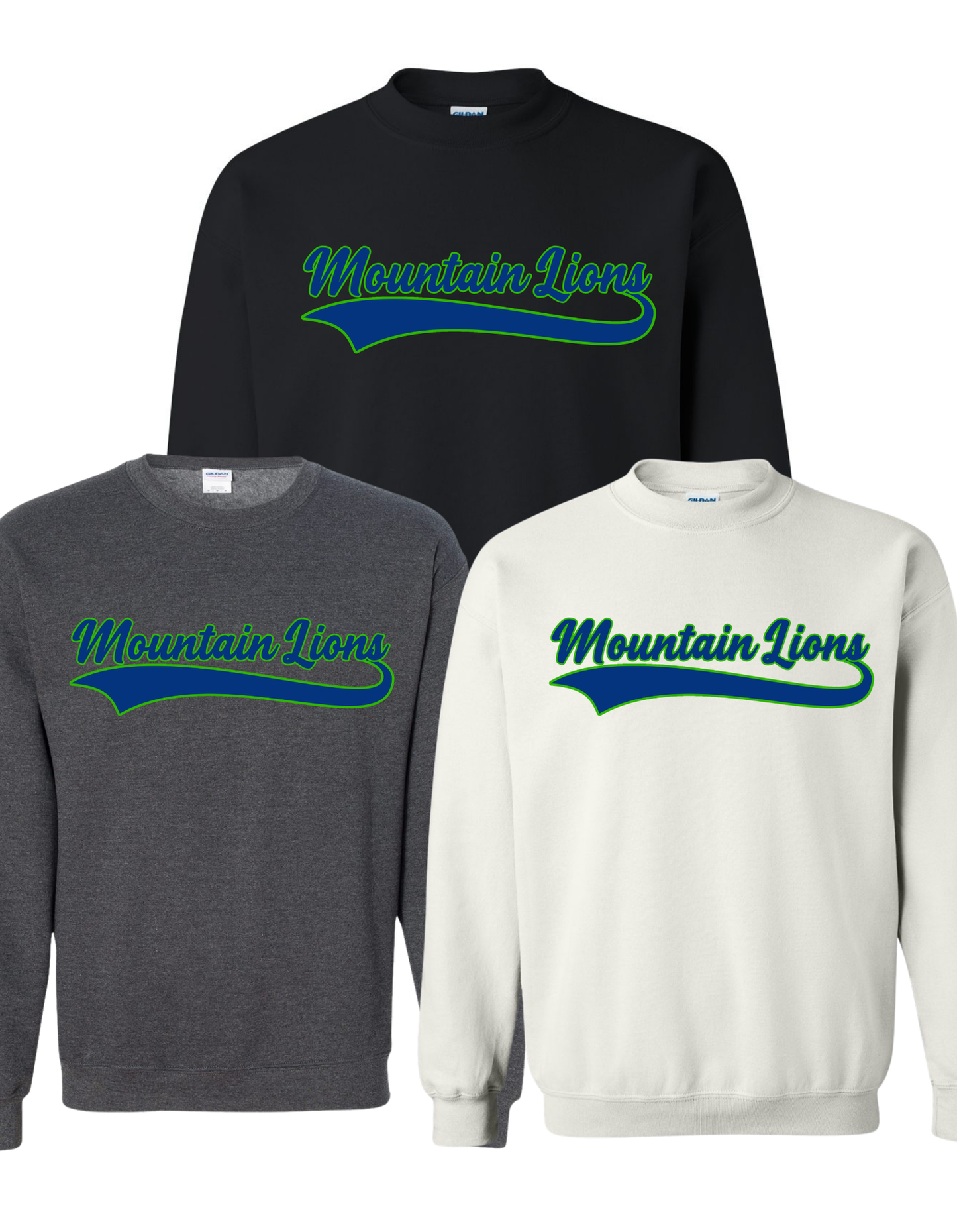 Melinda Heights Crewneck Sweatshirt | Mountain Lion Script Design | ADULT Unisex Sizing