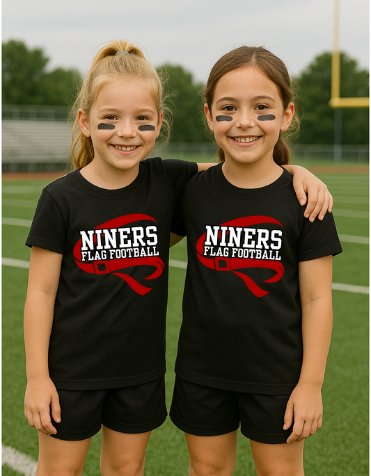 Flag Football Team Shirt | Custom Team and Color | Flag Belt Design | YOUTH Unisex Sizing