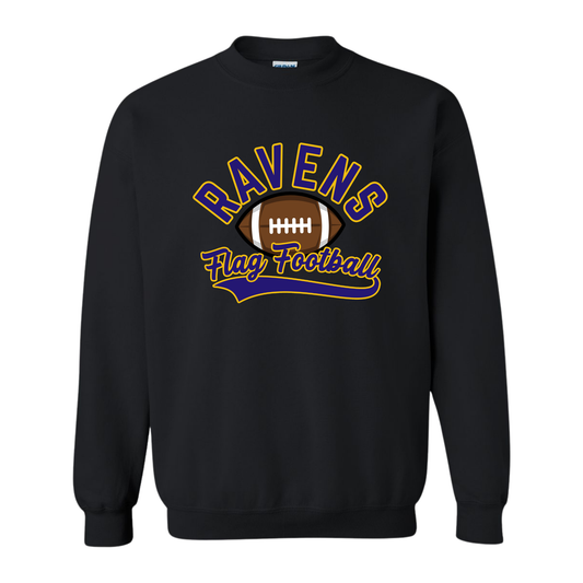 Ravens Girls Flag Football Sweatshirt | Design 1