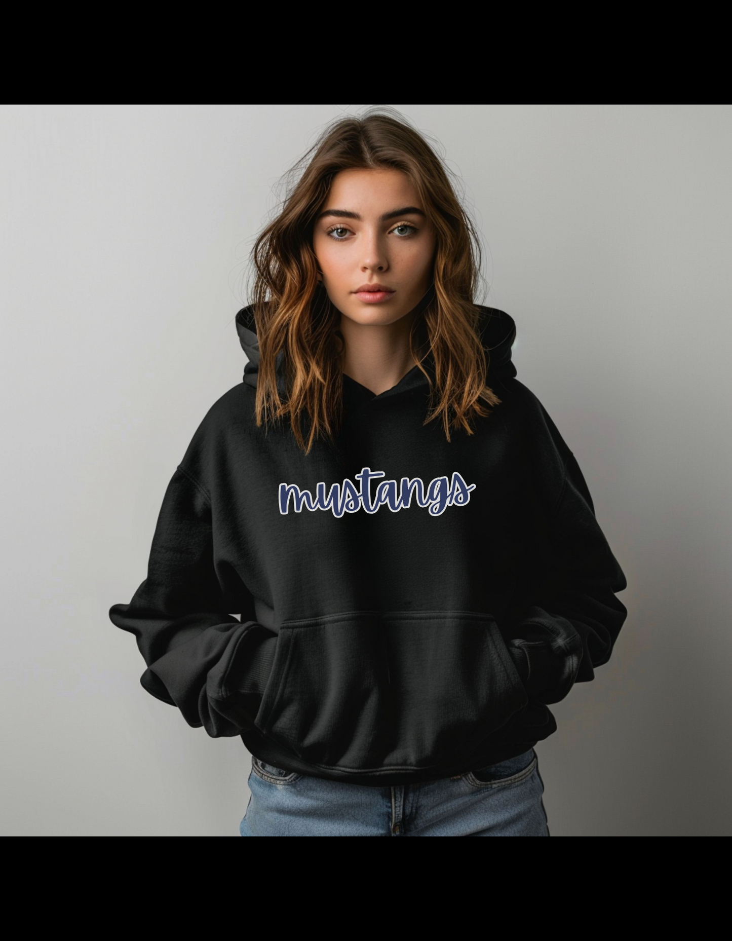 Mascot Hoodie | Custom Script Mascot Name with Team Colors | Adult Unisex Sizing