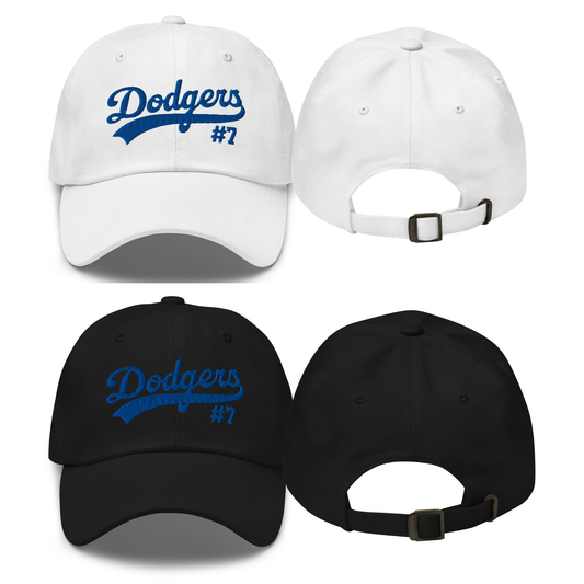Rookie Dodgers Baseball Hat | Custom Embroidery | Unstructured with Adjustable Strap