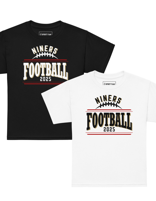 Niners Flag Football Shirt | Bold Text Front Design | YOUTH Unisex Sizing