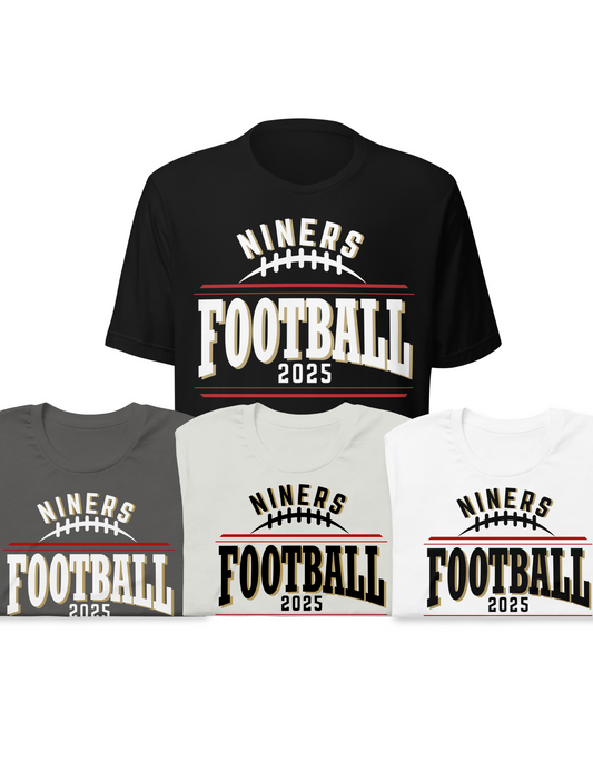 Niners Flag Football Shirt | Bold Text Front Design | ADULT Unisex Sizing