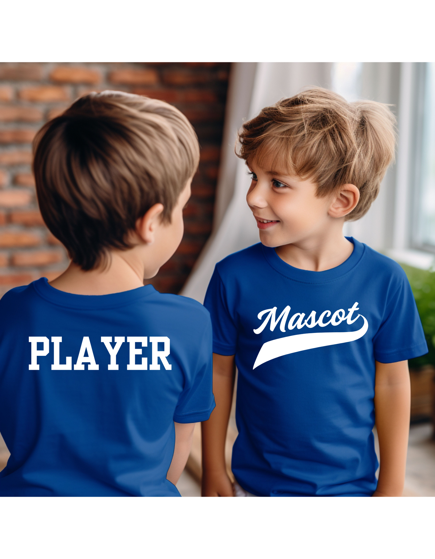 Classic Baseball Shirt | Custom Mascot | Player Name on Back | YOUTH Unisex Sizing