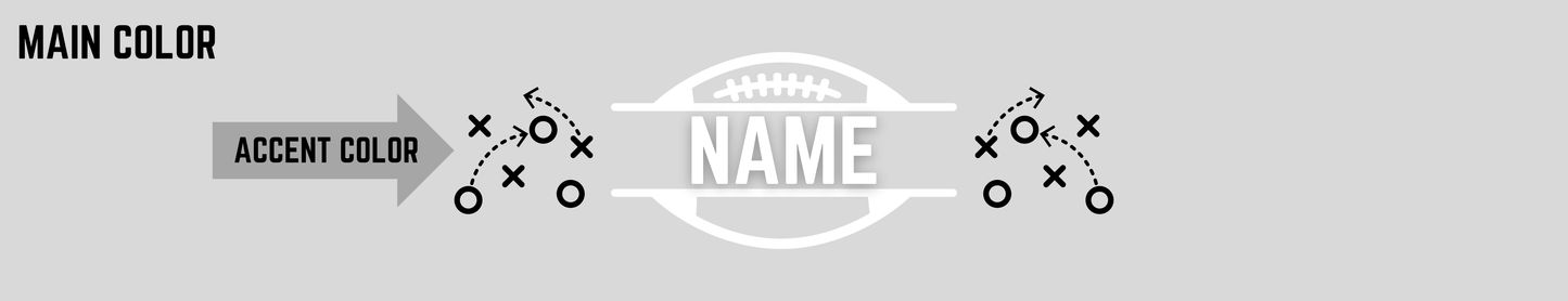 Flag Football Headband | Custom Name and Team Colors