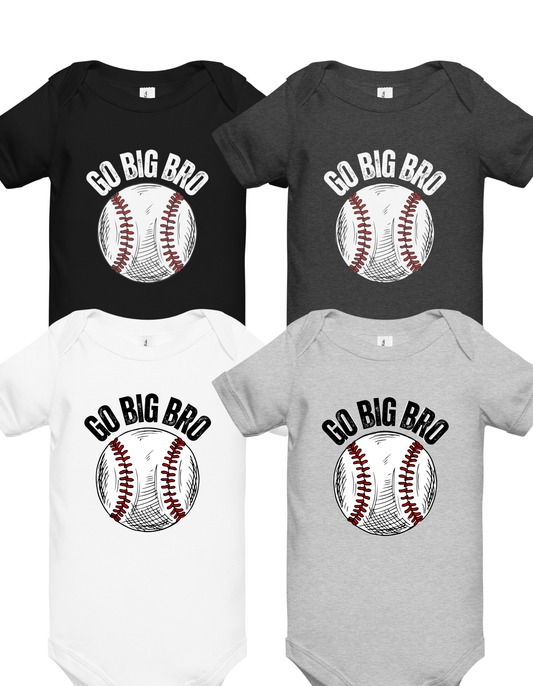 Go Big Bro | Baseball Onesie
