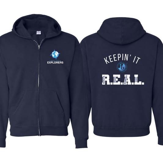 Linda Vista Full Zip Hoodie | Keepin' It Real | Unisex Sizing