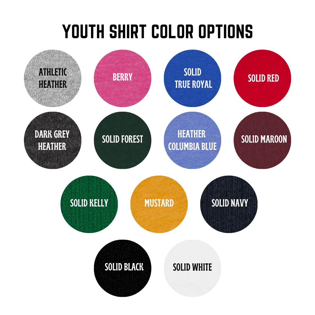 Classic Baseball Shirt | Custom Mascot | Player Name on Back | YOUTH Unisex Sizing