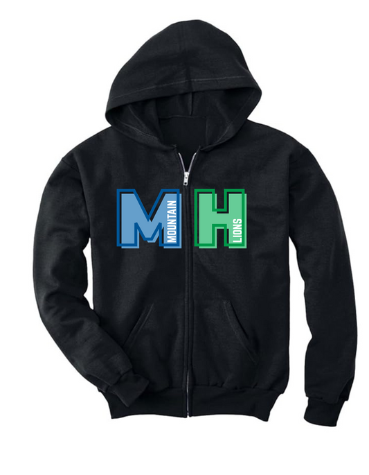 Melinda Heights Zip-Up Jacket | MH Front Design | YOUTH Unisex Sizing