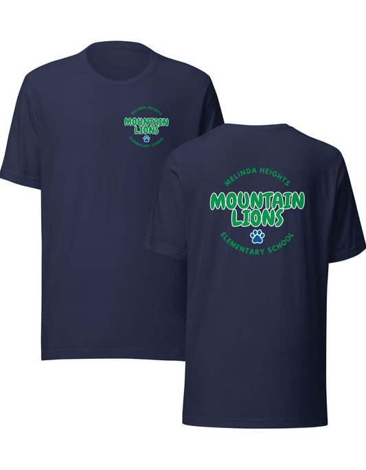 Melinda Heights Shirt | Mountain Lion Front and Back Print | ADULT Unisex Sizing
