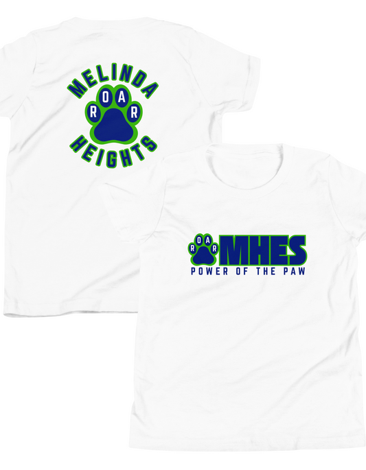 Melinda Heights Shirt | Power of the Paw Front and Back Design | YOUTH Unisex Sizing