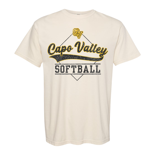Capo Valley Softball Shirt | Design 4 | Comfort Colors Adult Unisex