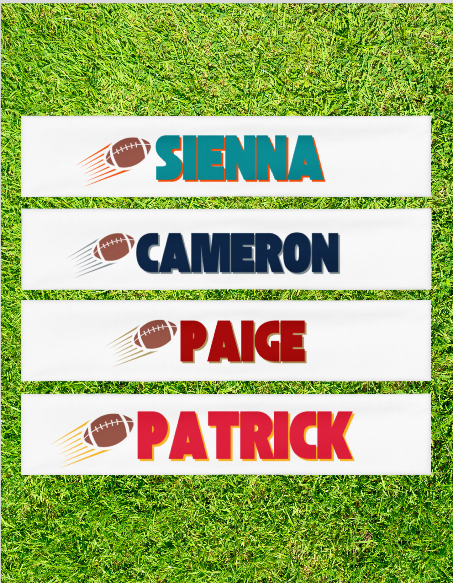 Football Headband | Custom Name and Colors | Unisex Design