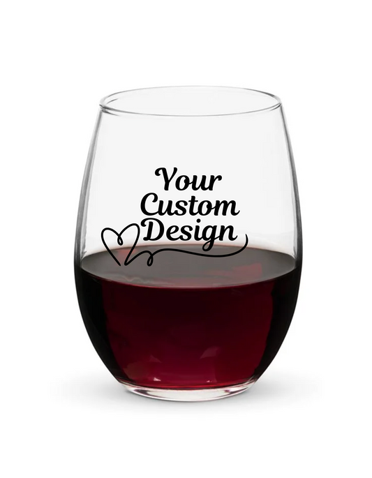 Custom Stemless Wine Glass | 15 oz