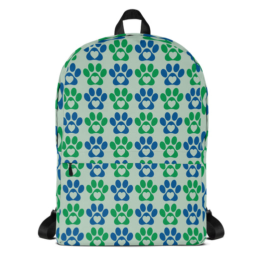 Melinda Heights Backpack | Paw Print Heart Design