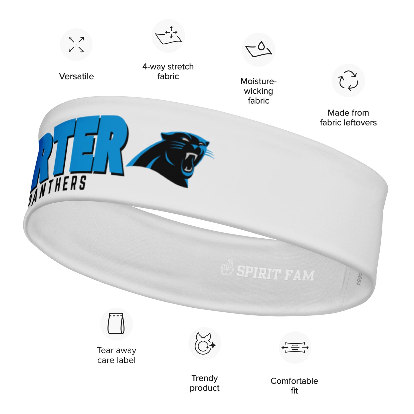 Panthers Flag Football Headband | Custom Name