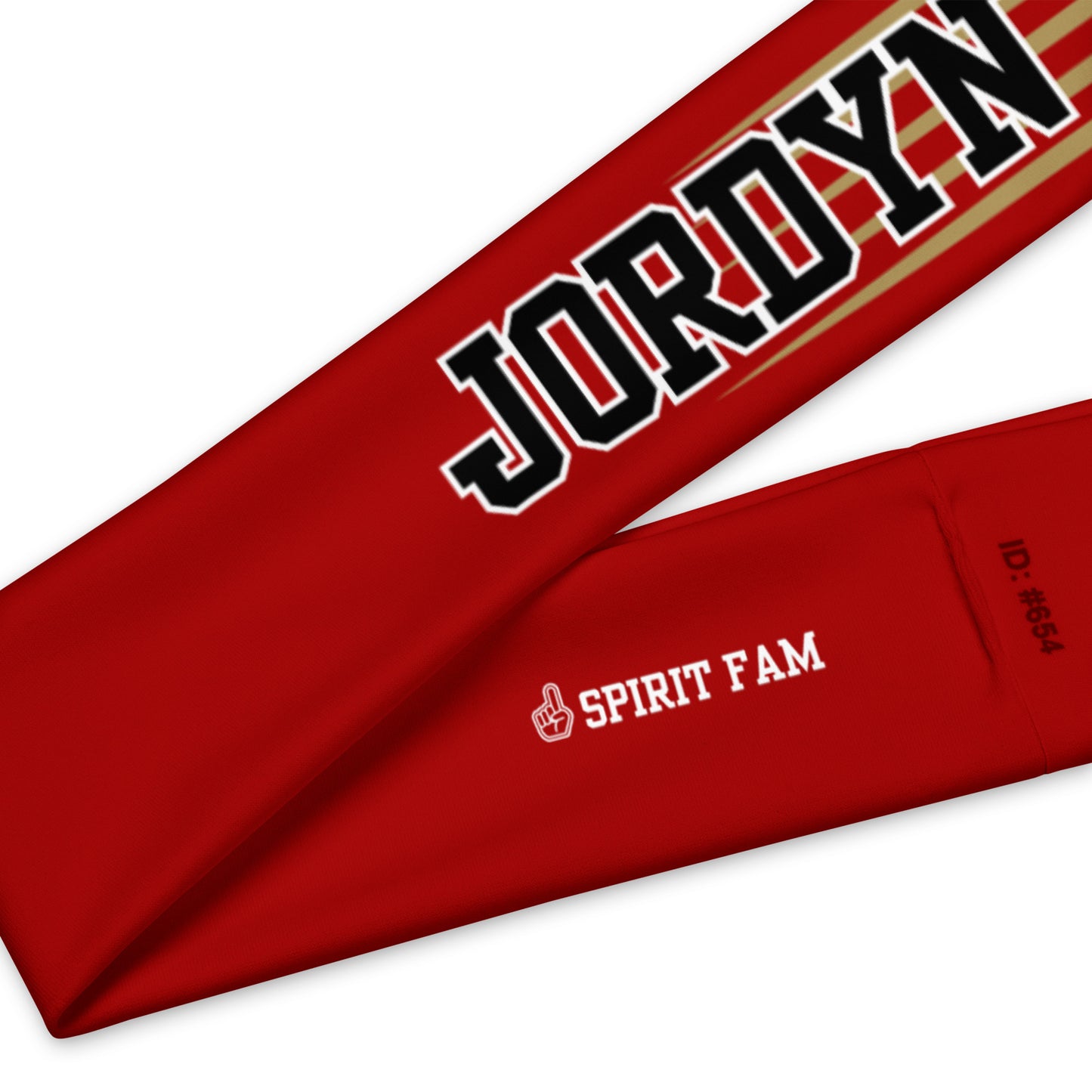 Niners Flag Football Headband | Custom Name