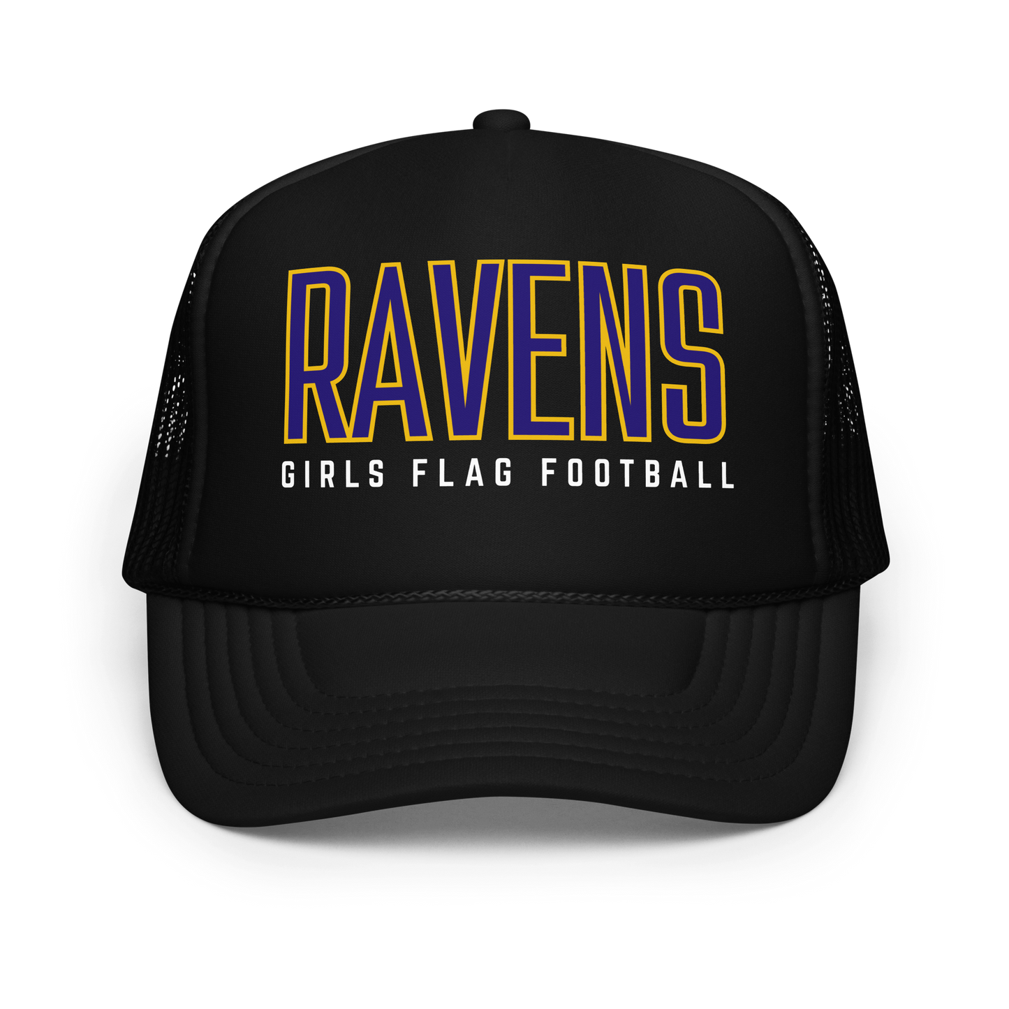 Ravens Girls Flag Football Foam Trucker Hat