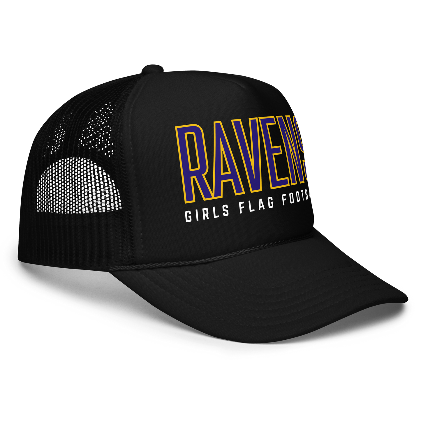 Ravens Girls Flag Football Foam Trucker Hat