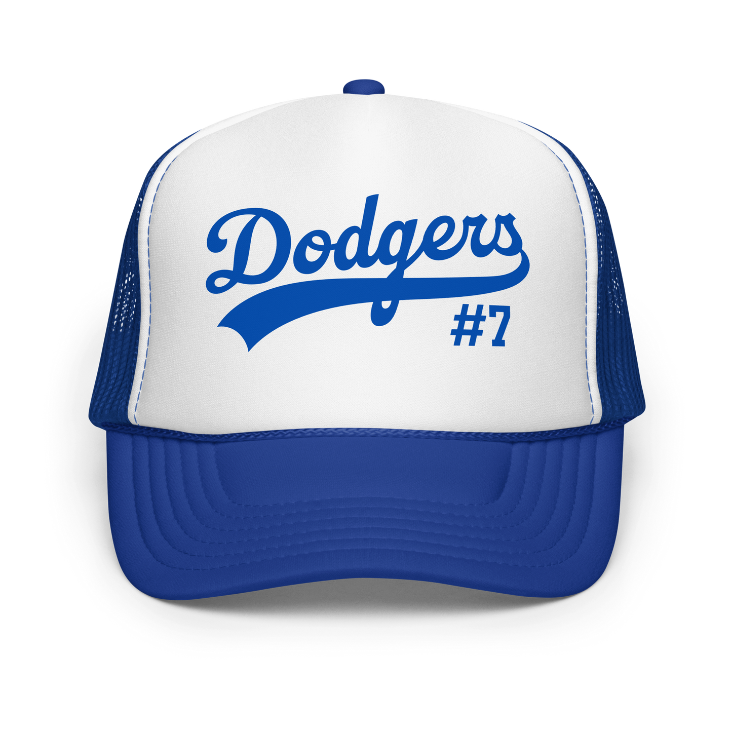Rookie Dodgers Foam Front Trucker Hat | Custom Number