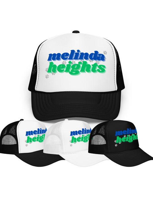 Melinda Heights Foam Trucker Hat | Paw Print Trail Design