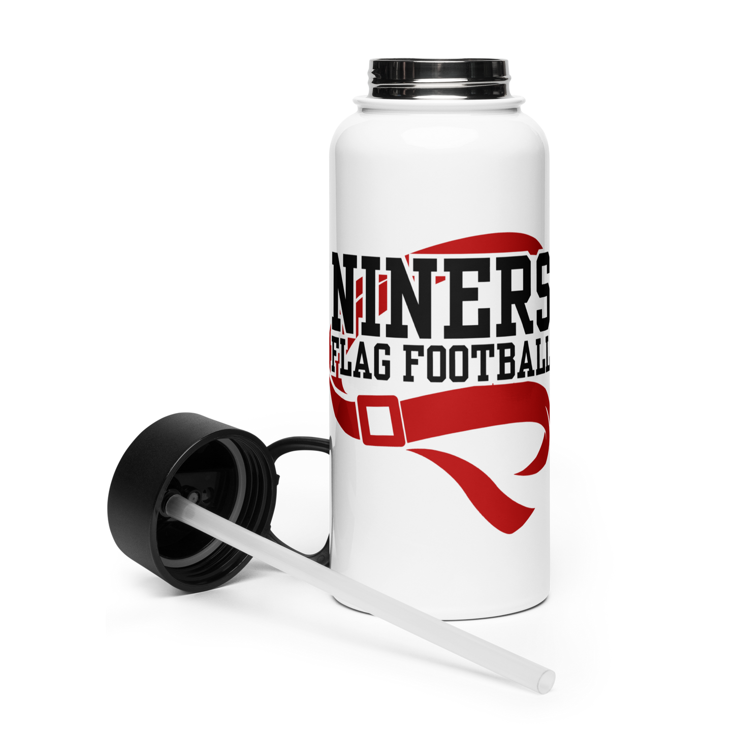 Niners Flag Football Water Bottle | Custom Name