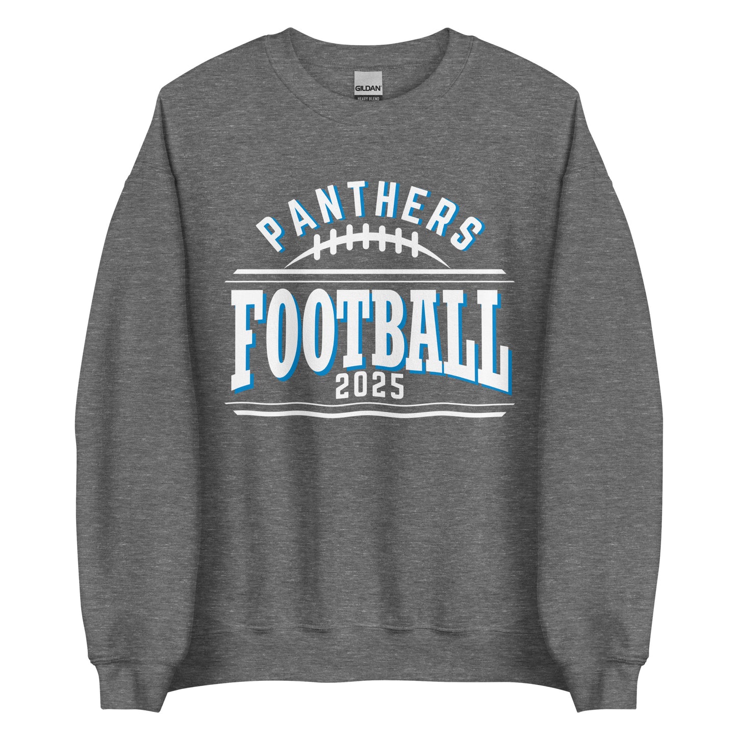 Panthers Flag Football Crewneck Sweatshirt | Bold Text Front Design | ADULT Unisex Sizing