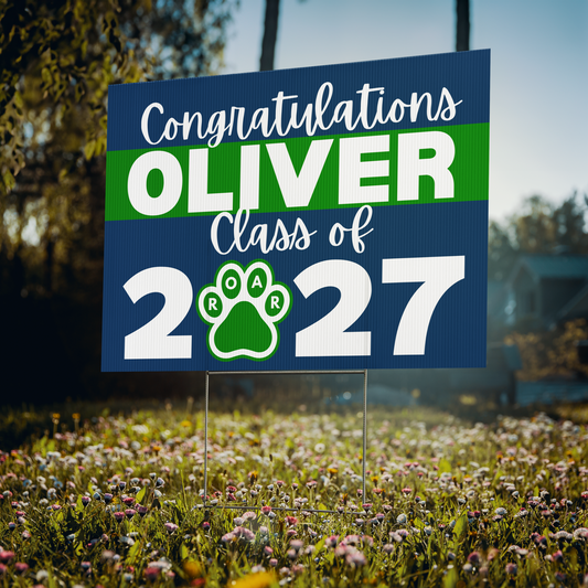 Melinda Heights Yard Sign | Class of 2027 | Custom Name